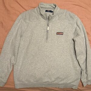 Vineyard Vines Light Gray Zip-Up Sweater
